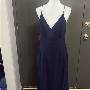 After Six thin strap  Navy Dress